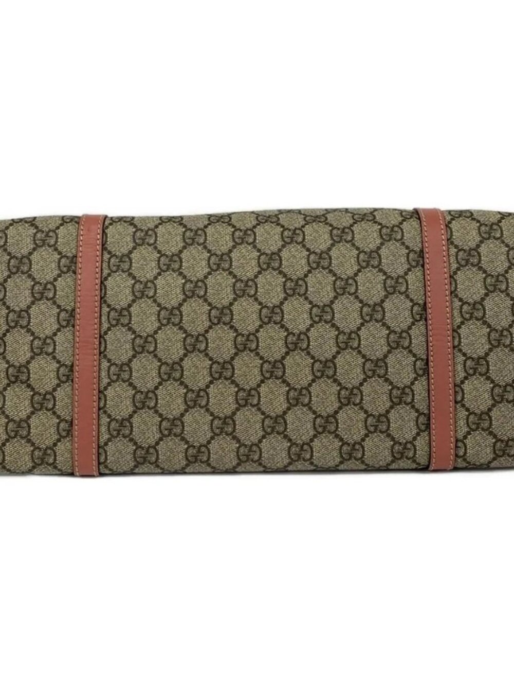 GUCCI GG Plus/GG Supreme 197953 Beige Dark Brown Pink Beige PVC Leather - Picture 5 of 13